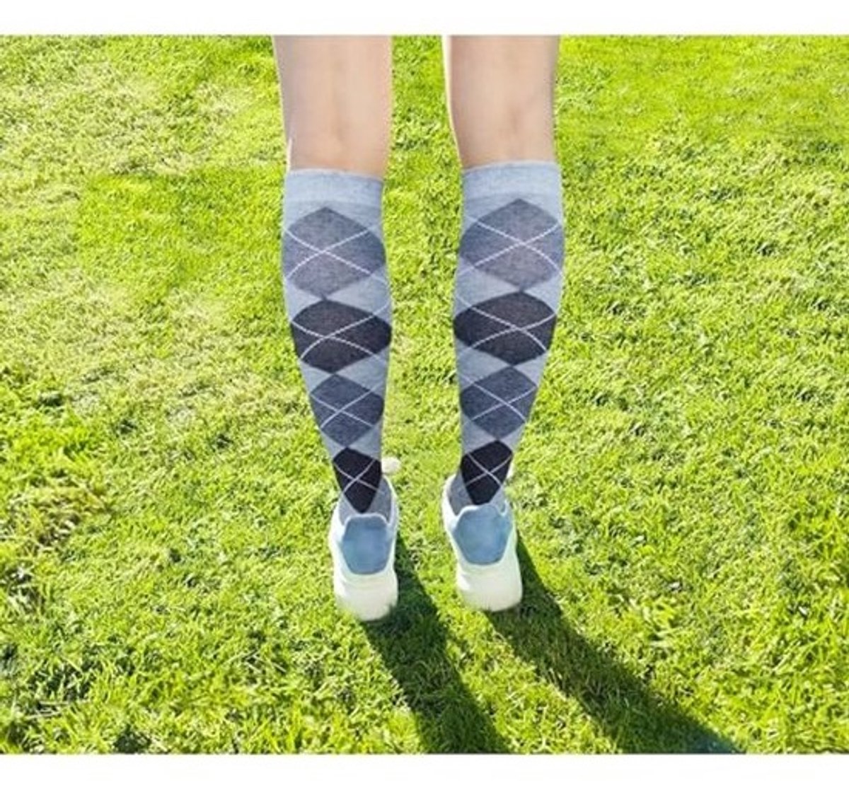 6 Paar Dames Kniekousen - Steunkousen en Compressiekousen in Ruitpatroon voor Comfort en Ondersteuning - Maat 39-42