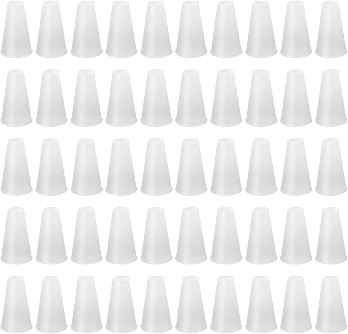 50 Stuks Silicone Conische Stoppen - Warmtebestendige Rubber Stoppen Assortiment voor Afsluiting en Bescherming