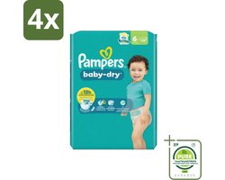 Pampers – Luiers – Baby Dry Maat 6 – 22 Luiers - Voordeelverpakking - 4 stuks - Baby luier - Droge luier