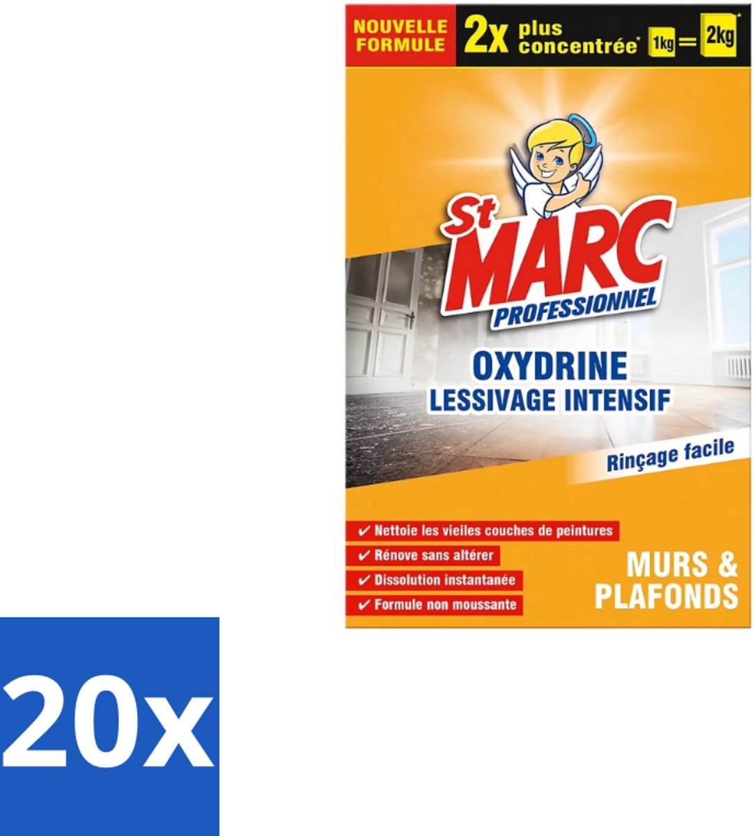 St. Marc – Multireiniger Poeder – Professioneel Oxydrine – 1 kg - Bulkverpakking - 20 stuks