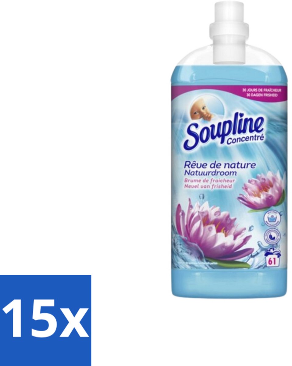 Soupline – Wasverzachter – Nevel van Frisheid – 1,35 L - Bulkverpakking - 15 stuks