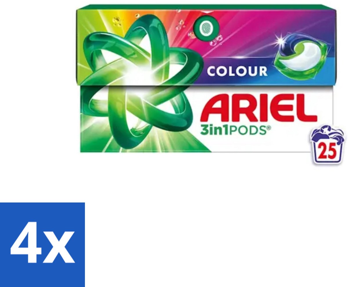 Ariel – Pods 3in1 – Color – 500 g – 25 wasbeurten - Voordeelverpakking - 4 stuks