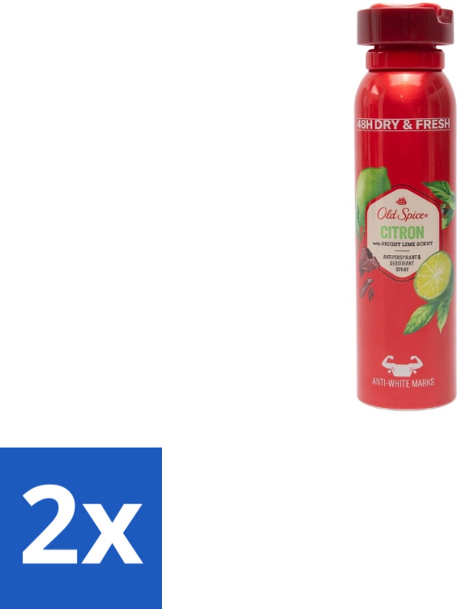 Old Spice – Deospray – Citron – 150 ml - Voordeelverpakking - 2 stuks