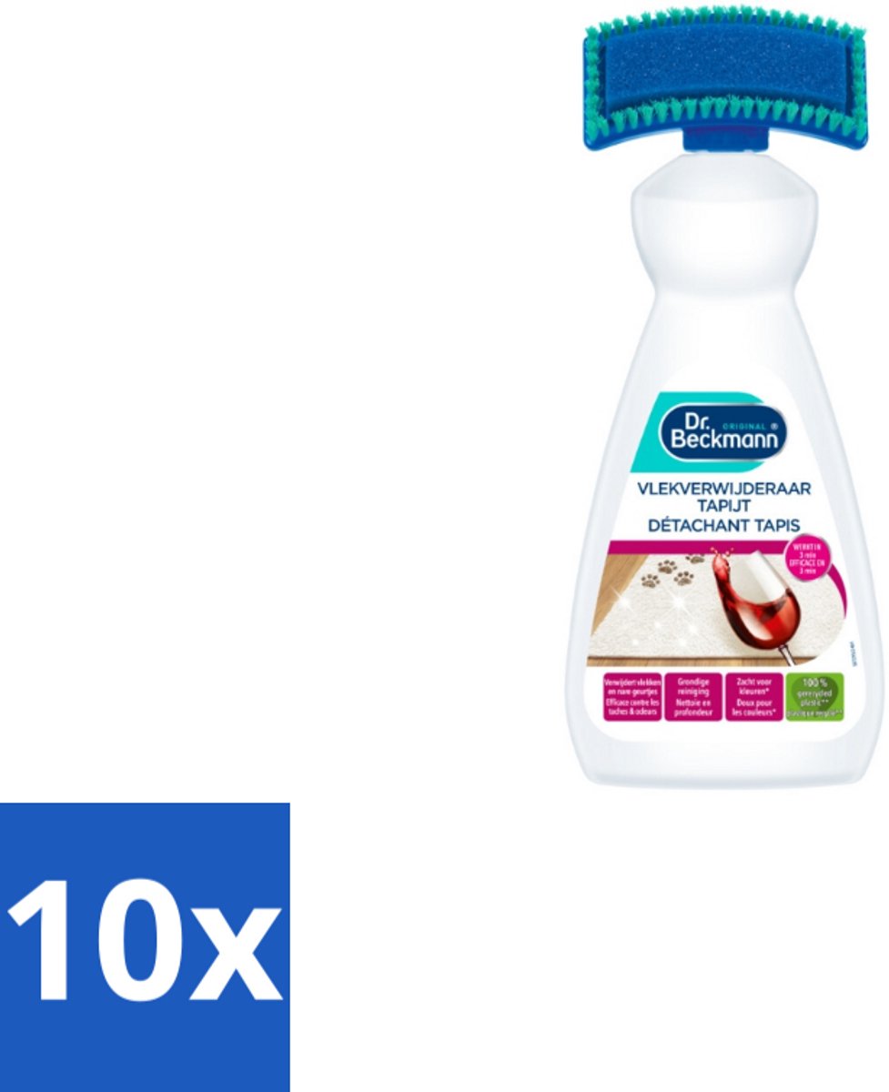 10 x Dr. Beckmann – Vlekkenverwijderaar – Tapijt - 650 ml - Tapijt Reinigen - Vlekken Verwijderen - Oxi-power - Vlekverwijderaar - Tapijt Reinigingsmiddel