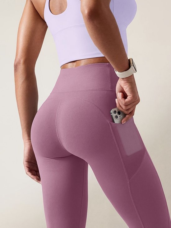 Currero Pilates Pak Dames - Yoga - Buttshaper - Gym - Fitness - Butt Lift - Bil Vergrotend - Heup Liftend - Yogakleding - Paars + Paars L — afbeelding 4