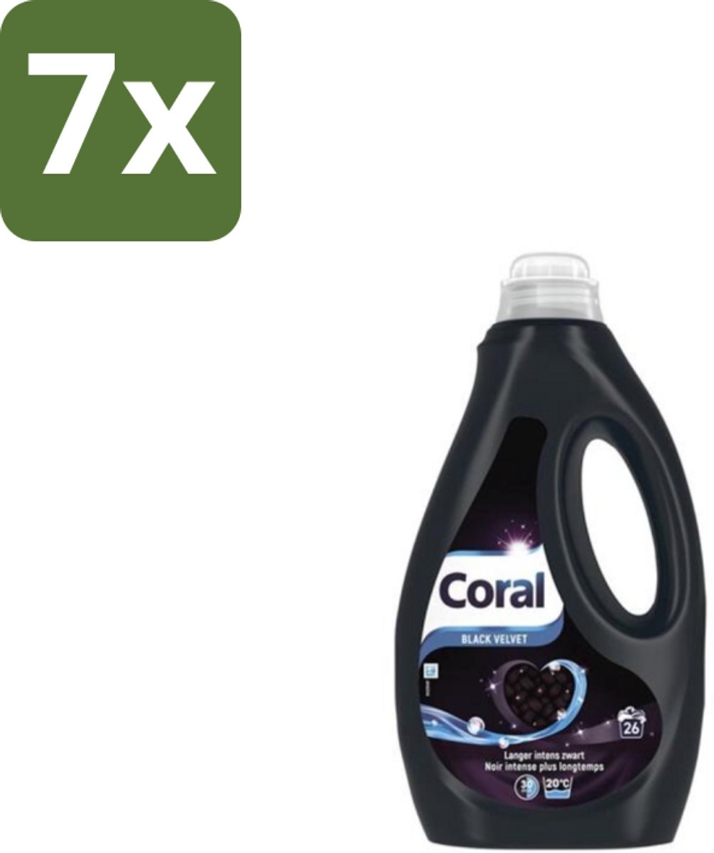 Coral – Vloeibaar Wasmiddel – Black Velvet – 1170 ml - Bulkverpakking - 7 stuks