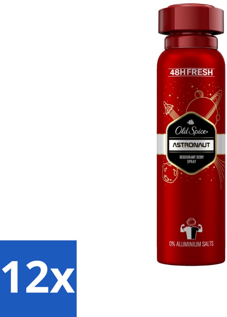 Old Spice – Deospray – Astronaut – 150 ml - Voordeelverpakking - 12 stuks