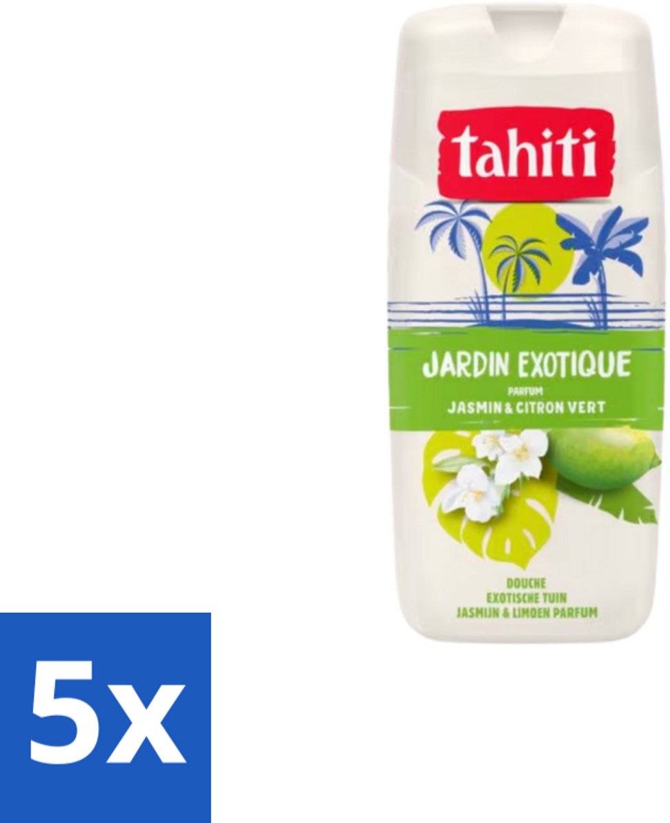 Tahiti – Douchegel – Exotische Tuin Jasmijn & Limoen - 315 ml - Bulkverpakking - 5 stuks
