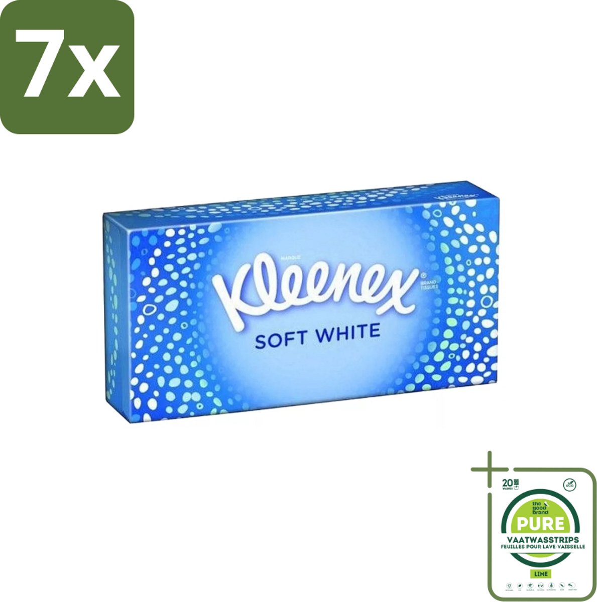 7 x Kleenex - Tissues - Soft White - 70 Tissues - Grootverpakking - Tissue - Tissues - Zachte Tissues - Tissues Voor Verkoudheid - Tissues Voor Dagelijks Gebruik