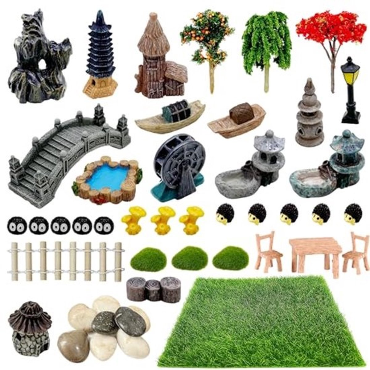 Miniatuur Tuindecoratie voor Feeëntuin en Landschapsbouw | Miniatuur Bomen en Accessoires