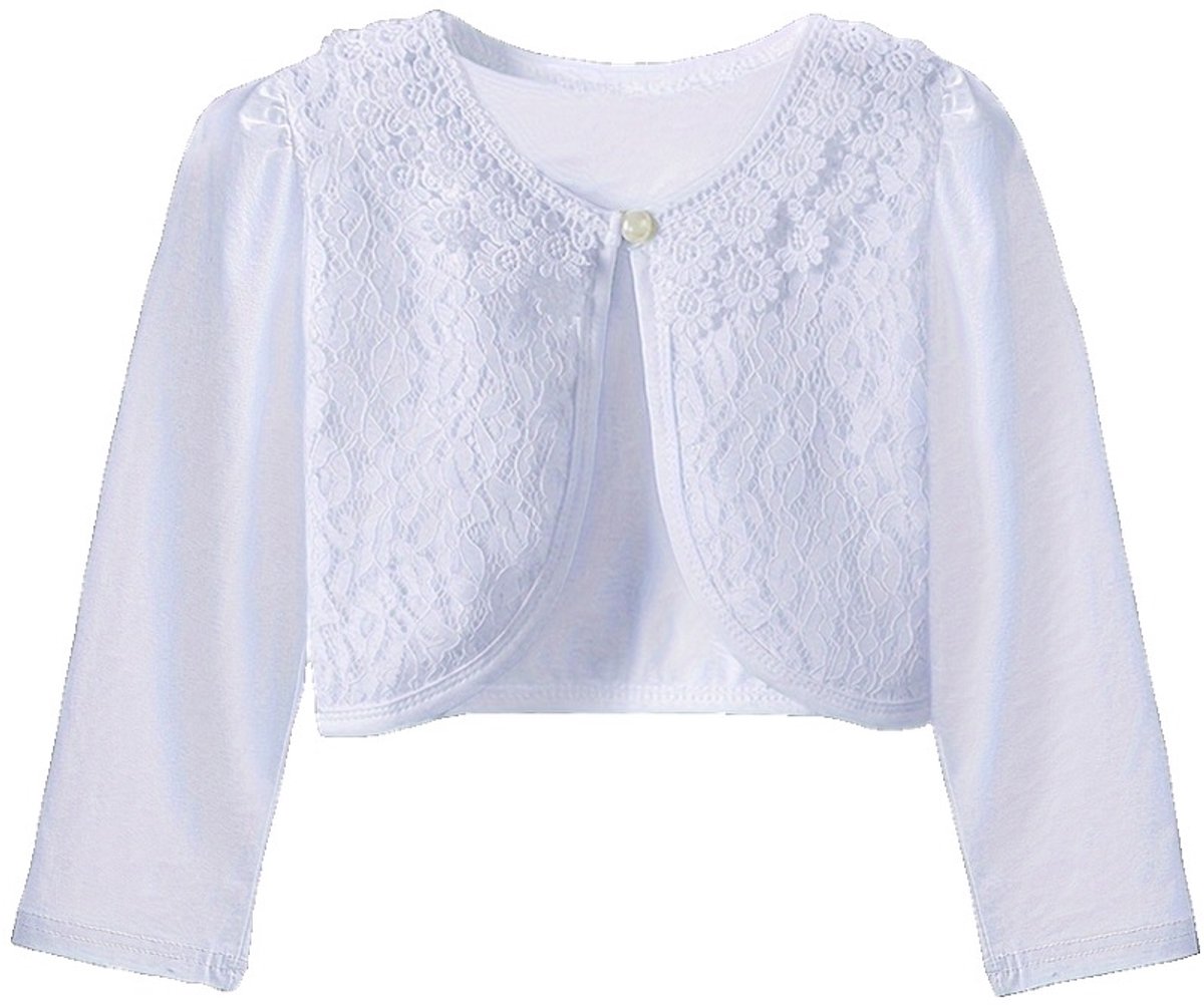 Currero Cardigan Meisjes Vest Meisje Met Knopen Kinderen Warm Gebreid Vest Long 13-14 Jaar Wit