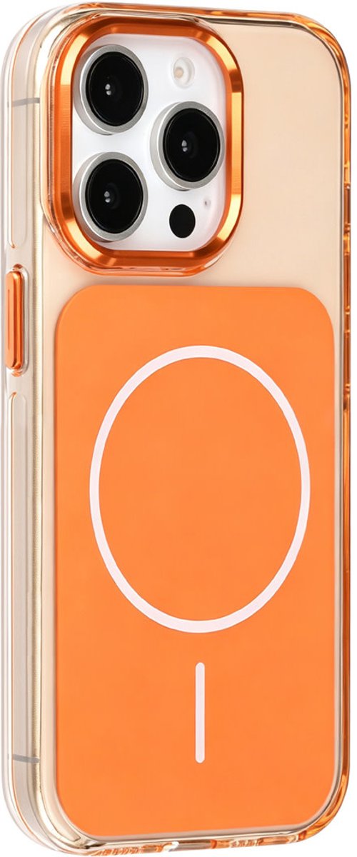 TUNIQ Backcover hoesje voor Apple iPhone 15 Pro - MagSafe glossy PC - Oranje