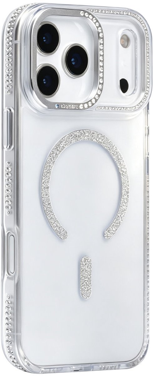 TUNIQ Backcover hoesje voor Apple iPhone 17 Pro Max - Diamond MagSafe TPU+PC - Grijs