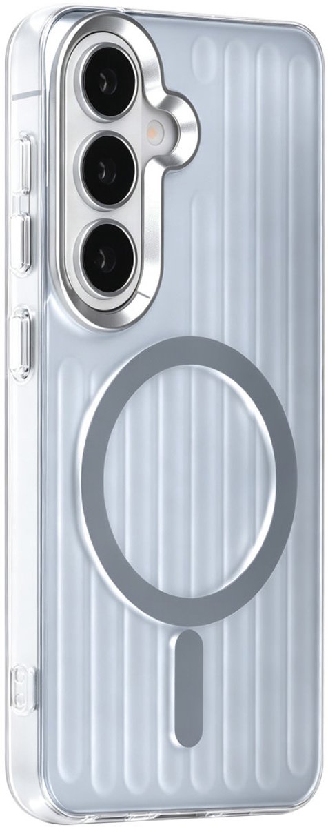 TUNIQ Backcover hoesje voor Samsung Galaxy S26 - luggage IMD MagSafe - Zilver