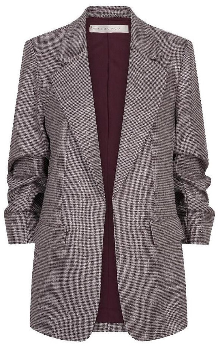 EsQualo Blazer Blazer Fancy Strass F26 10524 488 Merlot Dames Maat - W42