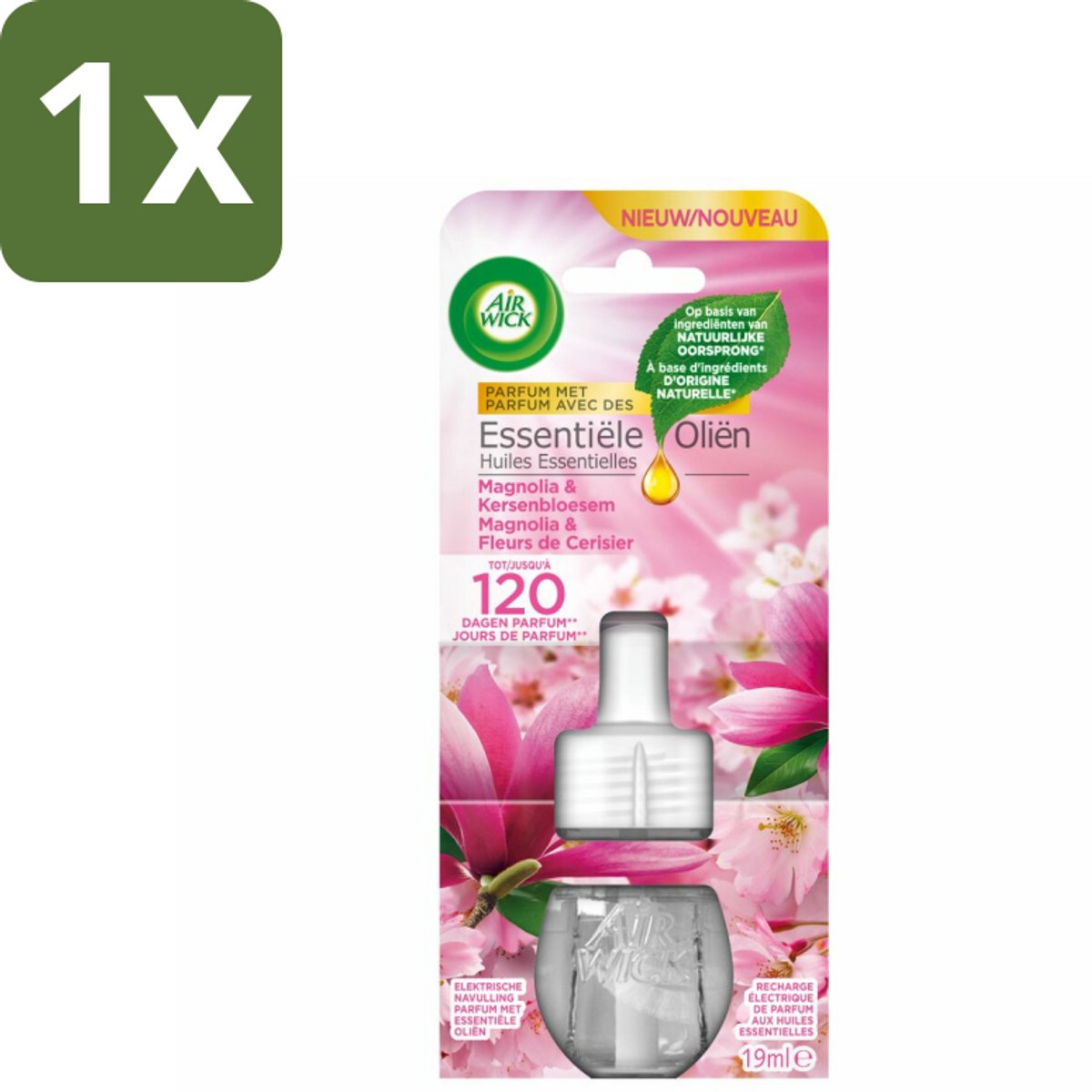 1 x Air Wick - Essential Oil Refill - Ocean Mist & Lotus Blossom - Luchtverfrisser - Geur - Ocean Mist - Lotus Bloesem - Natuurlijke Geur