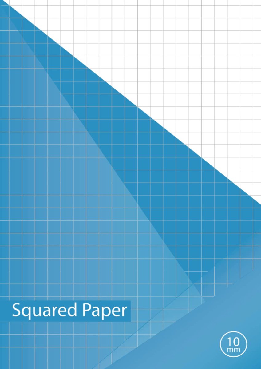 Squared Paper Notebook A4: 10 mm square paper notebook a4 , math notebook squared a4, Exercise Books A4 Lined, Grid - ShopVlot