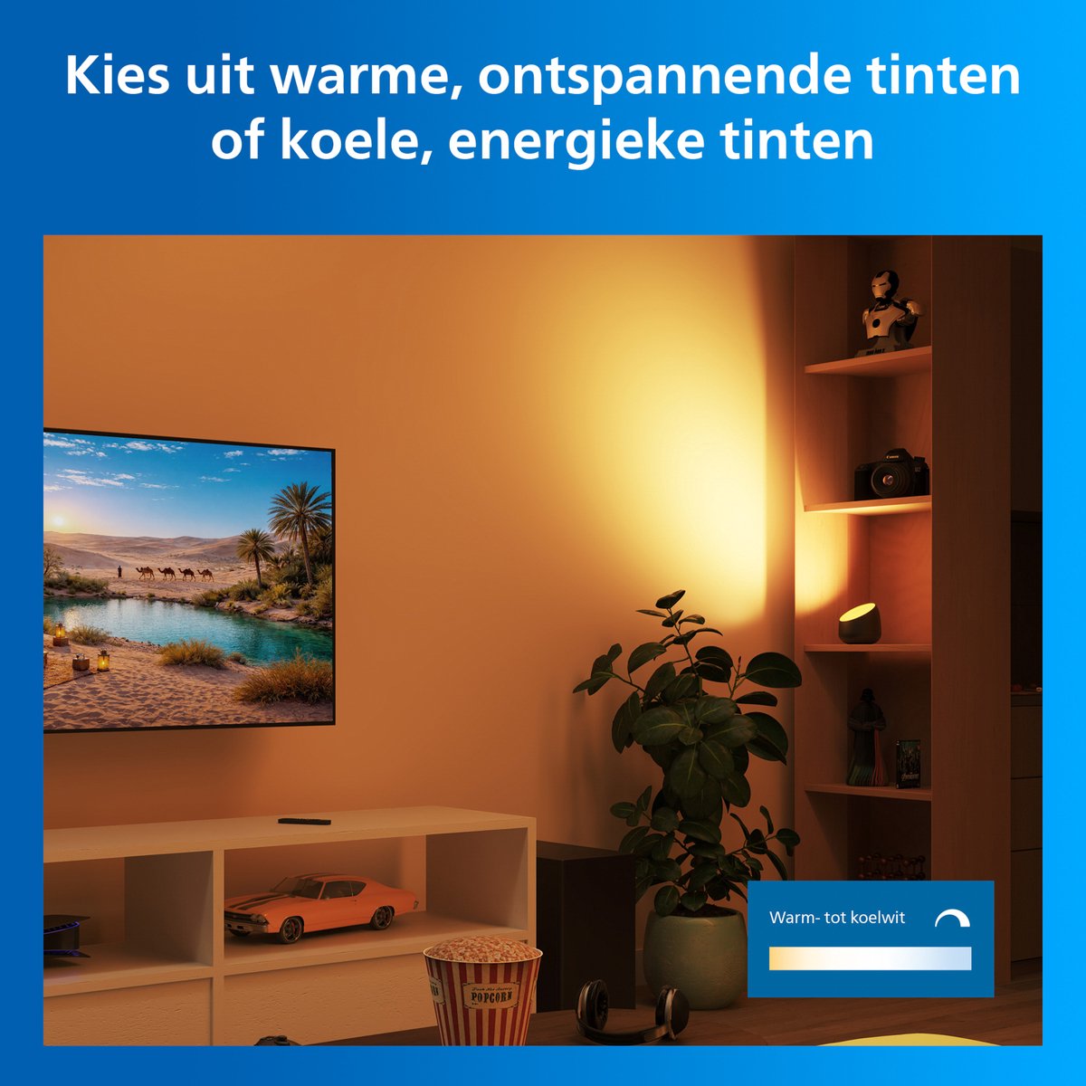 Philips Smart Lighting - Squire Lite Tafellamp - Gekleurd en instelbaar wit licht - Muzieksynchronisatie - Wall washer - Zwart - Werkt met de WiZ app - Wifi thumbnail 6