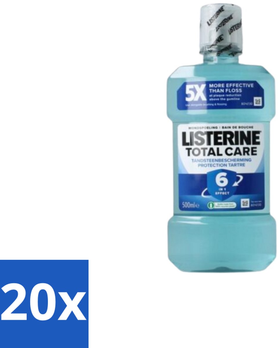 Listerine – Mondwater – Total Care – Bescherming tegen tandsteen – 500 ml - Bulkverpakking - 20 stuks