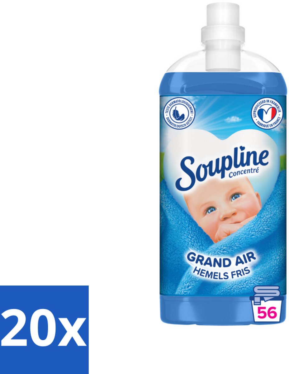 Soupline - Wasverzachter - Hemels Fris - 1350 ml - Bulkverpakking - 20 stuks