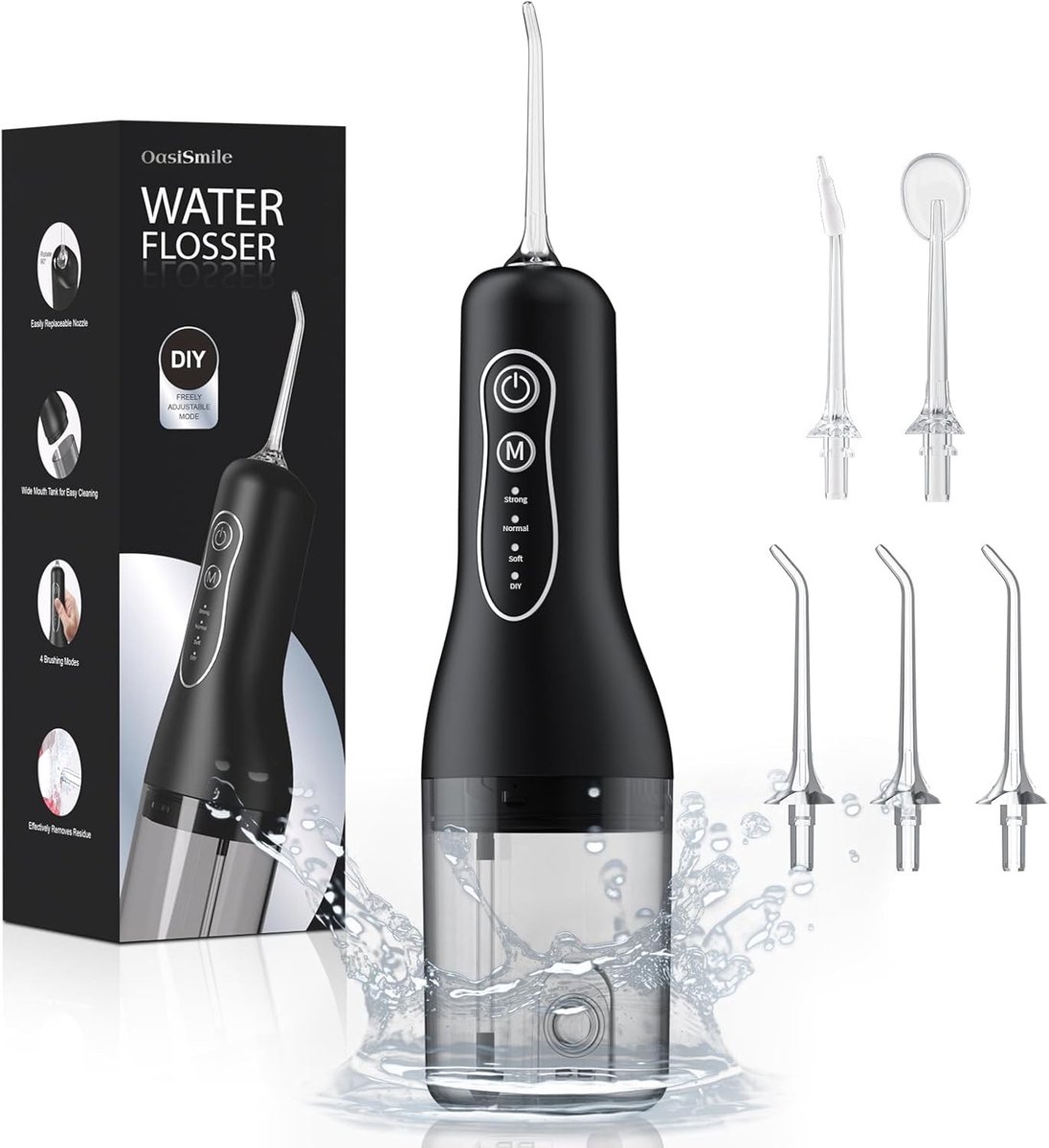Waterflosser - Wit - 260 ml - Draadloze Tandreiniger met 4 Drukniveaus en USB-C Snelladen - Voor Thuisgebruik