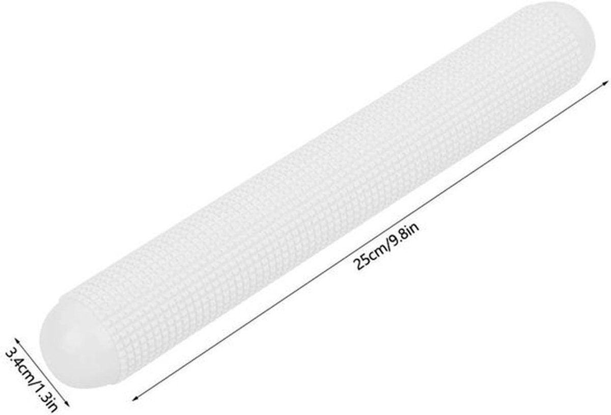 Deegroller 25 cm - Deegroller met Reliëf - ABS-hars - Veilig en duurzaam - Voor Pizzataartkorst/Brood/Koekje - Bakrol