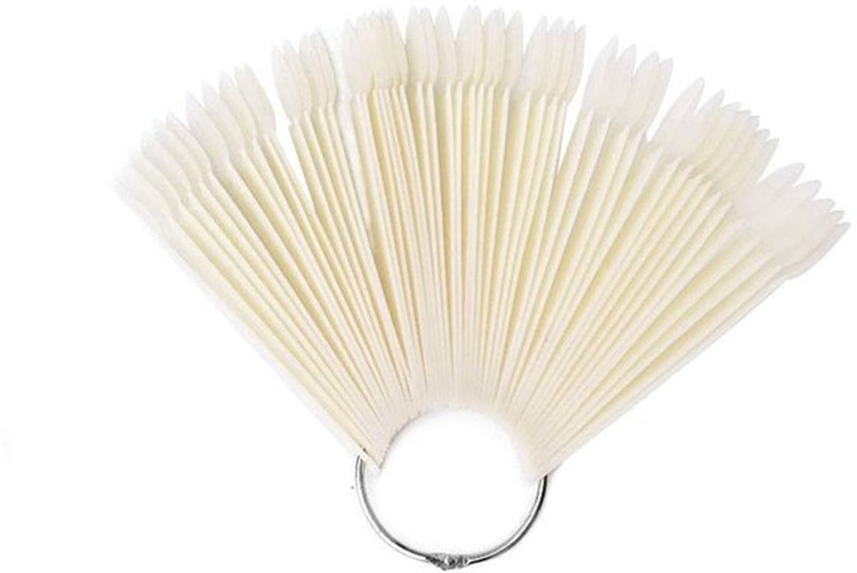 Kleurpalet 50 Stuks - Waaiervormige Displaykaarten - Oefengereedschap - Nageldesign - Kunststof - Licht/Waterdicht/Duurzaam - Nagelpalet