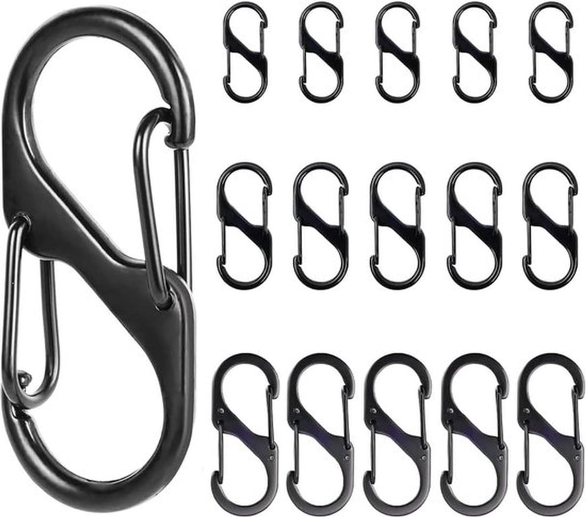 S Karabijnhaak - Mini Metaal Karabijnhaak voor Outdoor Activiteiten