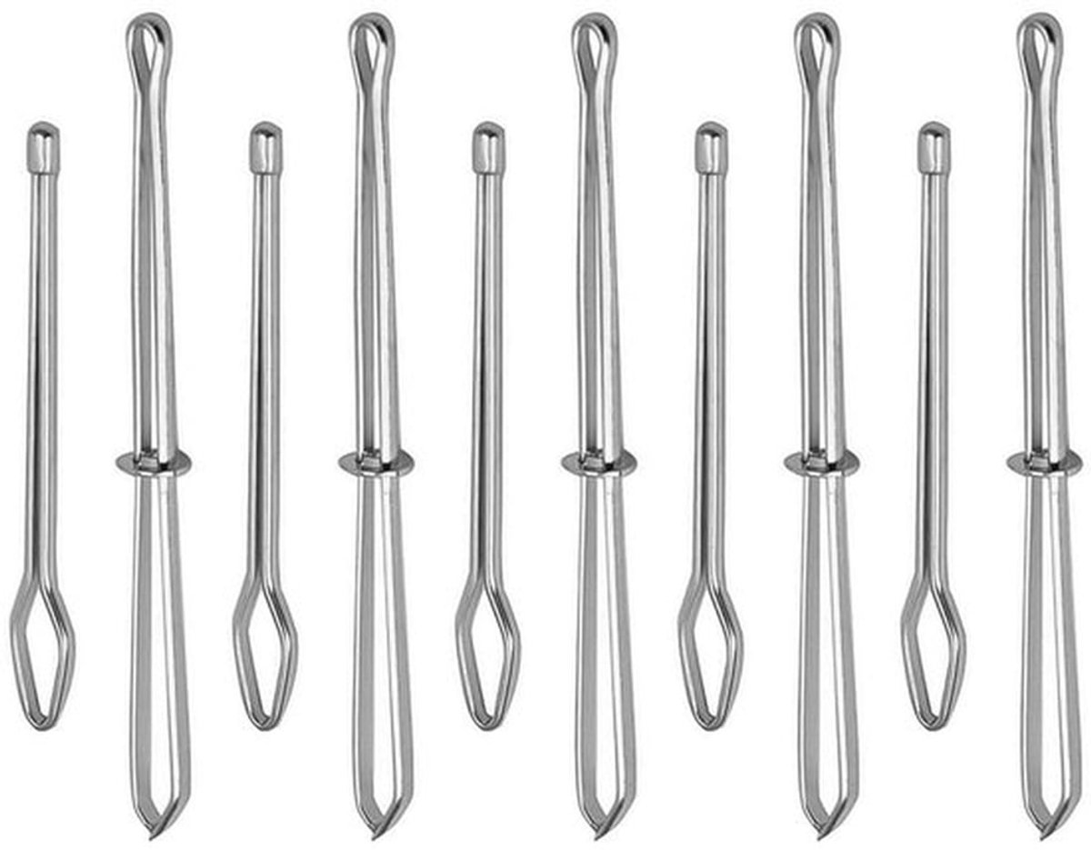 Draadinrijger Pincet 10 stuks - Roestvrij Stalen Trekkoord - Handwerk Gereedschap - Elastische Drager 80mm/67mm - Onmisbaar voor Thuisgebruik - Naaiaccessoire