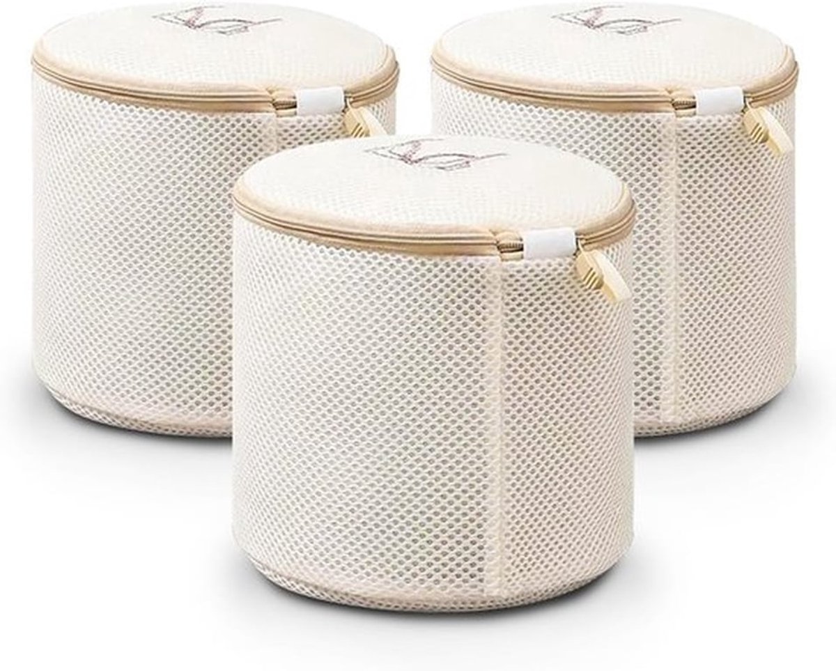Thijox - Wasnet beha, 3 stuks beha-waszakken voor wasmachine met premium ritssluiting, duurzame netstof waszakken, ideaal voor het beschermen van beha