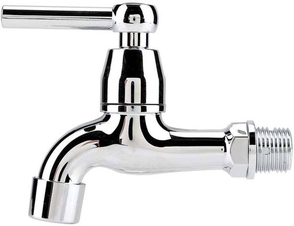 Wasbakkraan met Eenvoudige Grip - Hoogwaardige ABS - Chroom Geplateerd - Makkelijk te Installeren - Voor Keuken/Badkamer/Garten - Duurzaam en Elegant - Kraan