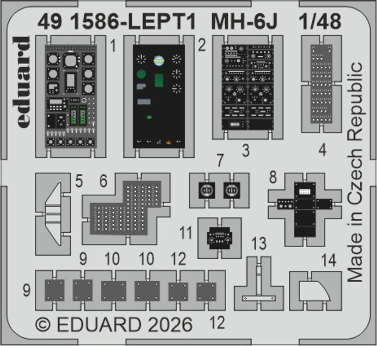 Eduard Modelbouwpakket - BIG49478 Accessoires voor Hughes MH-6 J - Accessoires set - 1:48 - Modelbouw