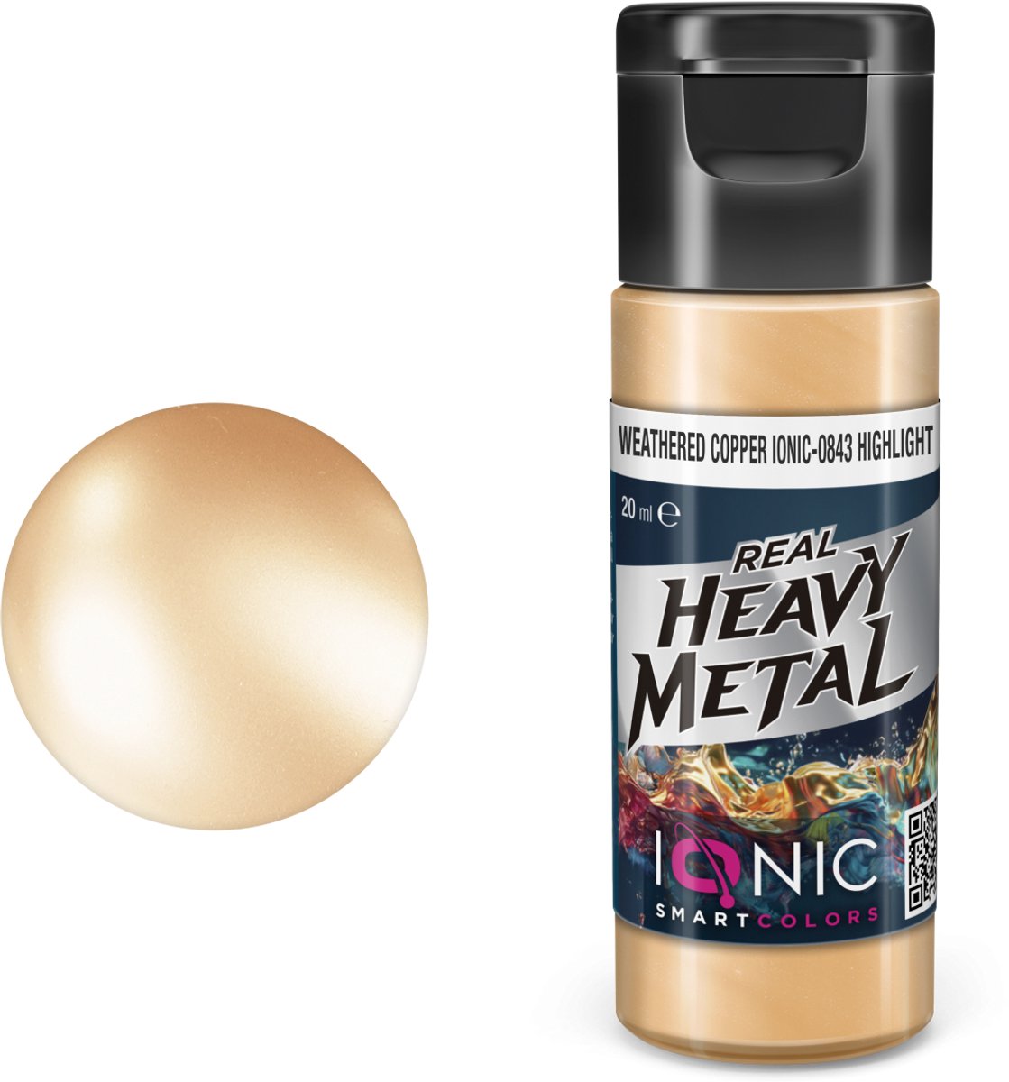 AMMO by Mig Jimenez Hobbyverf Acrylverf - MIG IO0843 Ionic Smart Colors - Real Heavy Metal - Verweerd Koper - Highlight - Metallic Acryl - 20ml Verf potje - 20 ml