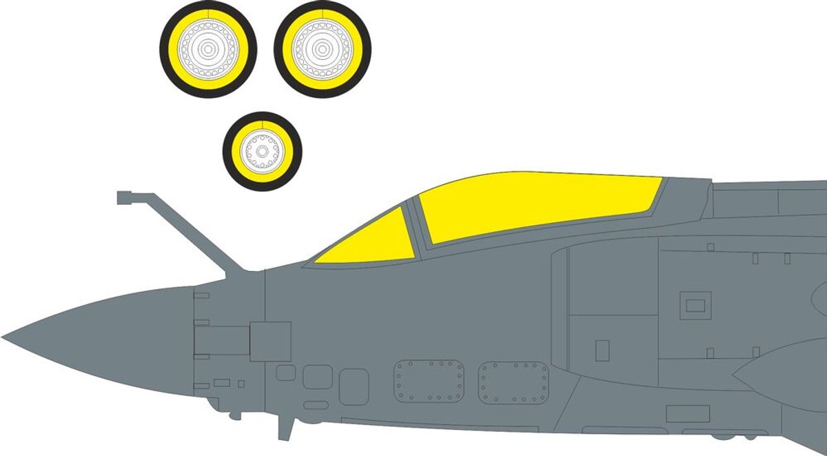 Eduard Modelbouwpakket - EX1191 TF Maskering Set voor Blackburn Buccaneer S.2D - Accessoires set - 1:48 - Modelbouw