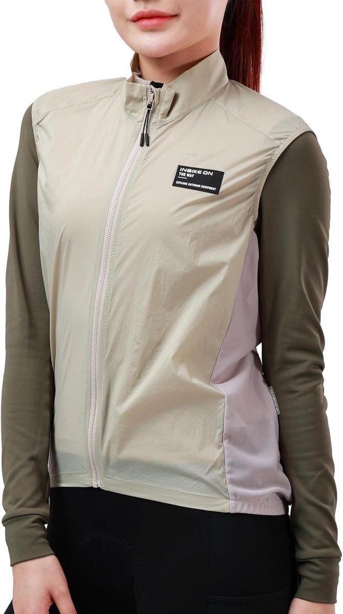 Loopvest - Groen - Maat L - Winddicht Nylon en Stretchstof - Dames Fietsjas voor Sportief Gebruik