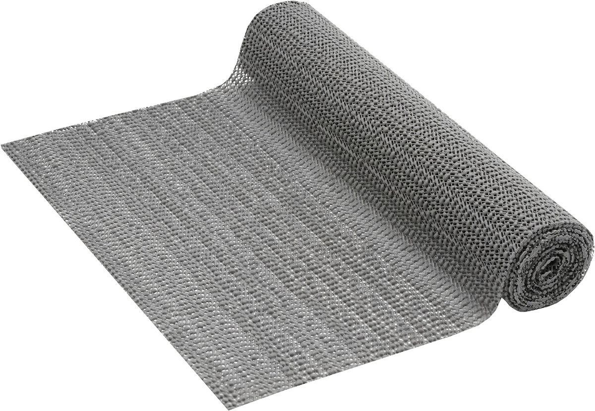 KIRA® Antislipmat - Onderlegger Venigrip Antraciet Lade Mat - Multifunctionele Antislip Gripmat - Multifunctionele Ladematten Gaas - Grijs - 150cm x 30cm x 3cm