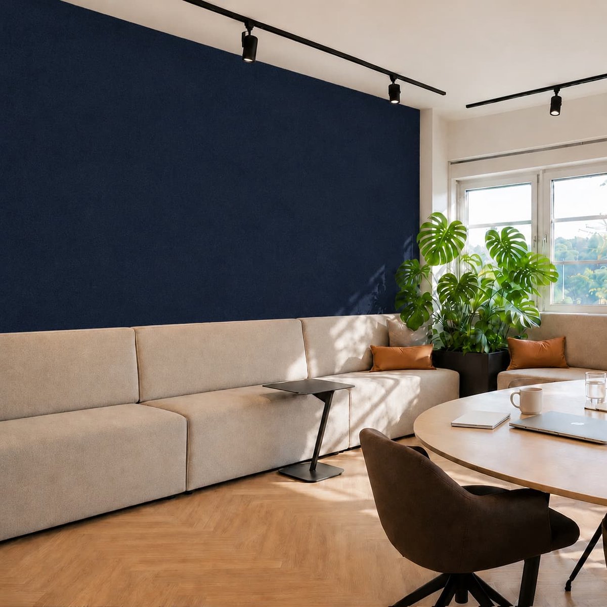 Vilt Wandpaneel - Nacht Blauw - 60x140cm - Kamer26