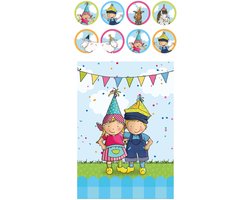 Uitdeelzakjes Fien & Teun met Stickers 20x13cm FSC - 8st.