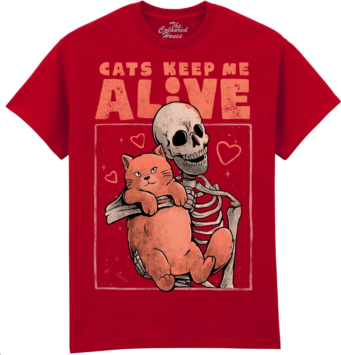 Kat Cats Keep Me Alive The Coloured House T-shirt L