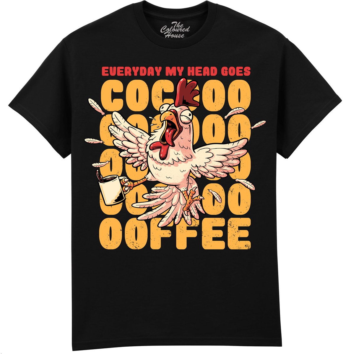 Haan Koffie Everyday My Head Goes Cocoffee The Coloured House T-shirt L