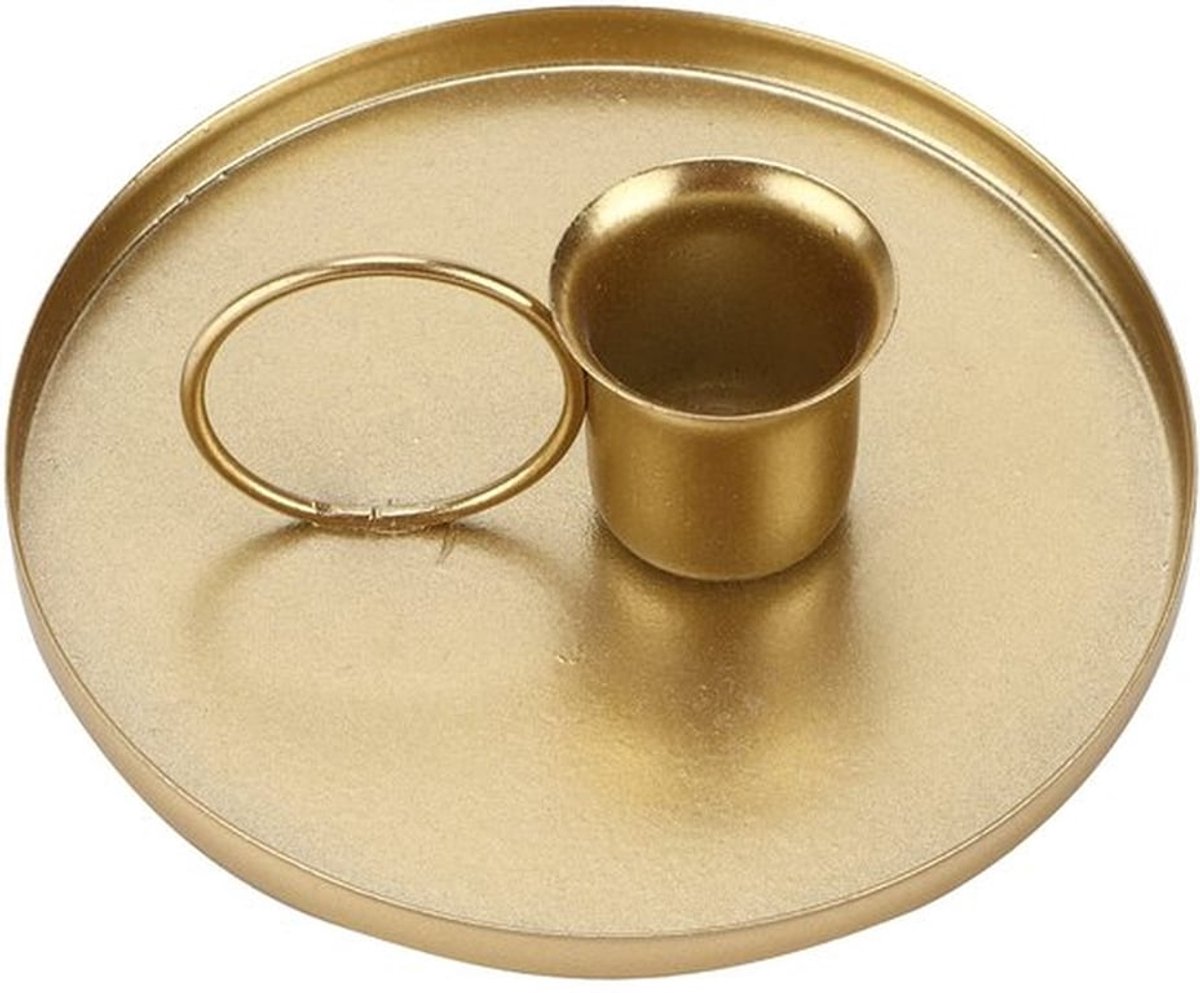 Kandelaar Retro Ontwerp - Gouden Kandelaar - Tafeldecoratie - Woonkamerdecoratie - Stabiele Basis - Geschikt voor Dinerkaarsen - Kaarsenhouder