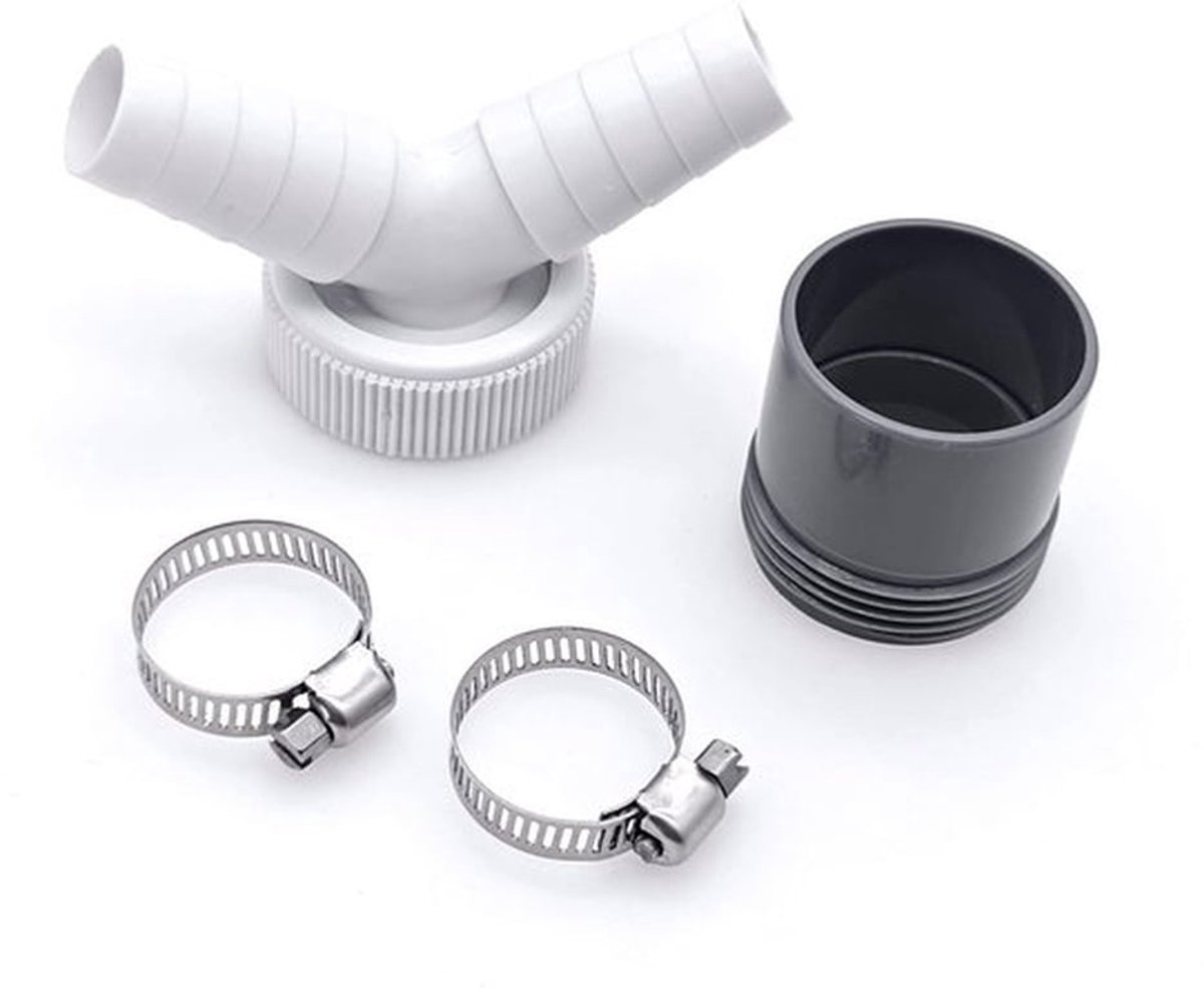 Afvoerslangconnector Duurzaam - 2-Weg Y-Splitter - Afvoerslangverbindingsadapter - Voor Wasmachine/Condensdroogtrommel - Geschikt voor Slangdiameter 19-24 mm - Aansluiting voor Afvoerbuis 40 mm - Afvoeradapter