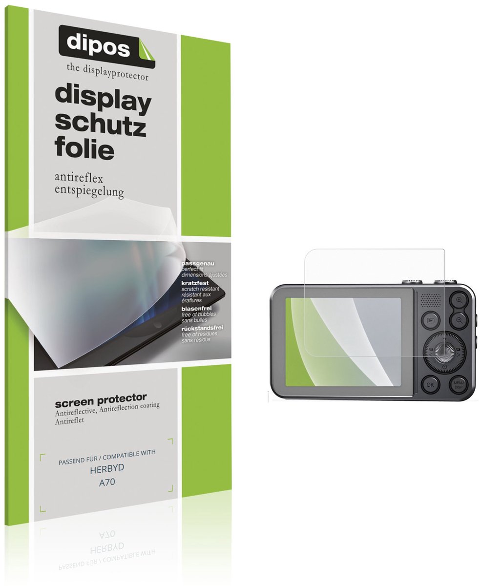 dipos – 4x Matte Beschermfolie geschikt voor HERBYD A70 | Krasbestendige & antireflecterende Screenprotector Ultra-Thin