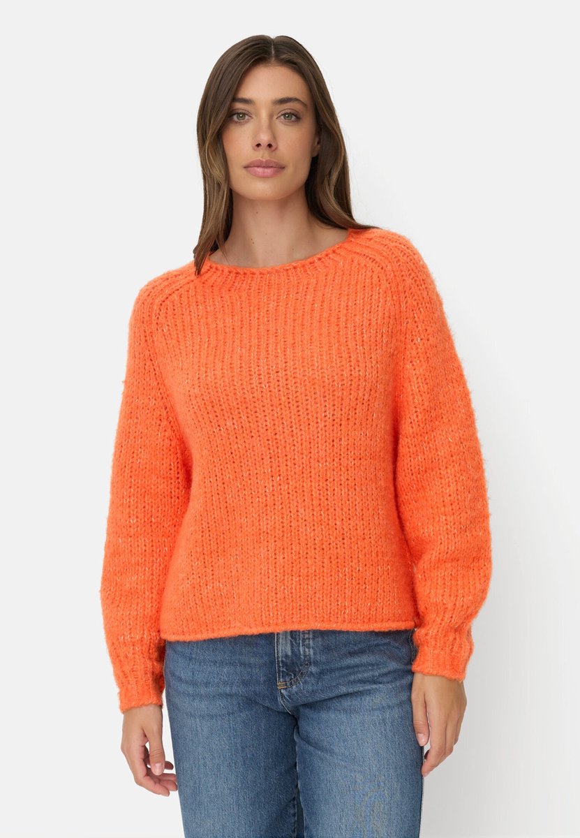 camel active Gebreide trui met wijde mouwen - Maat womenswear-XL - Oranje