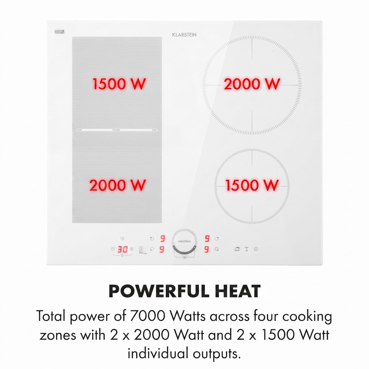 Delicatessa 60 Hybrid inbouwkookplaat inductie 4 zones 7000W