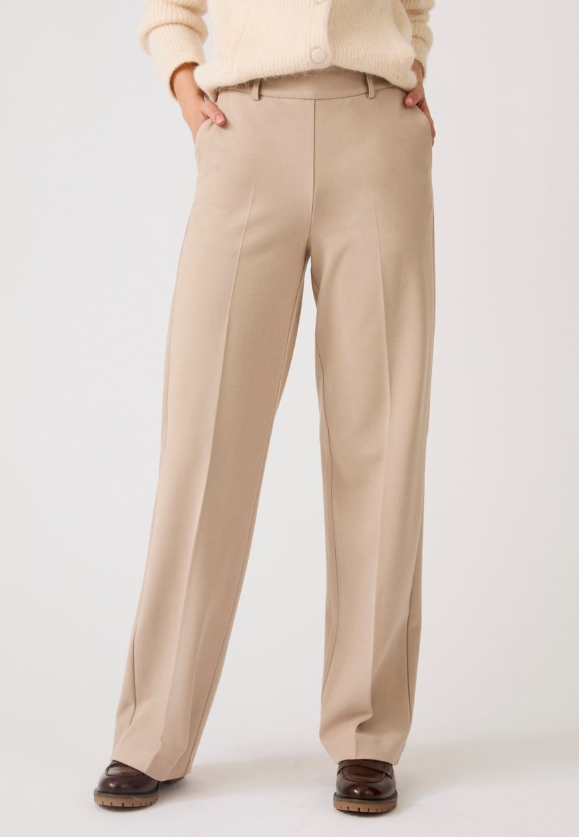 Damart - Wijdvallende jersey broek, makkelijk aan te trekken - Dames - Beige - 52