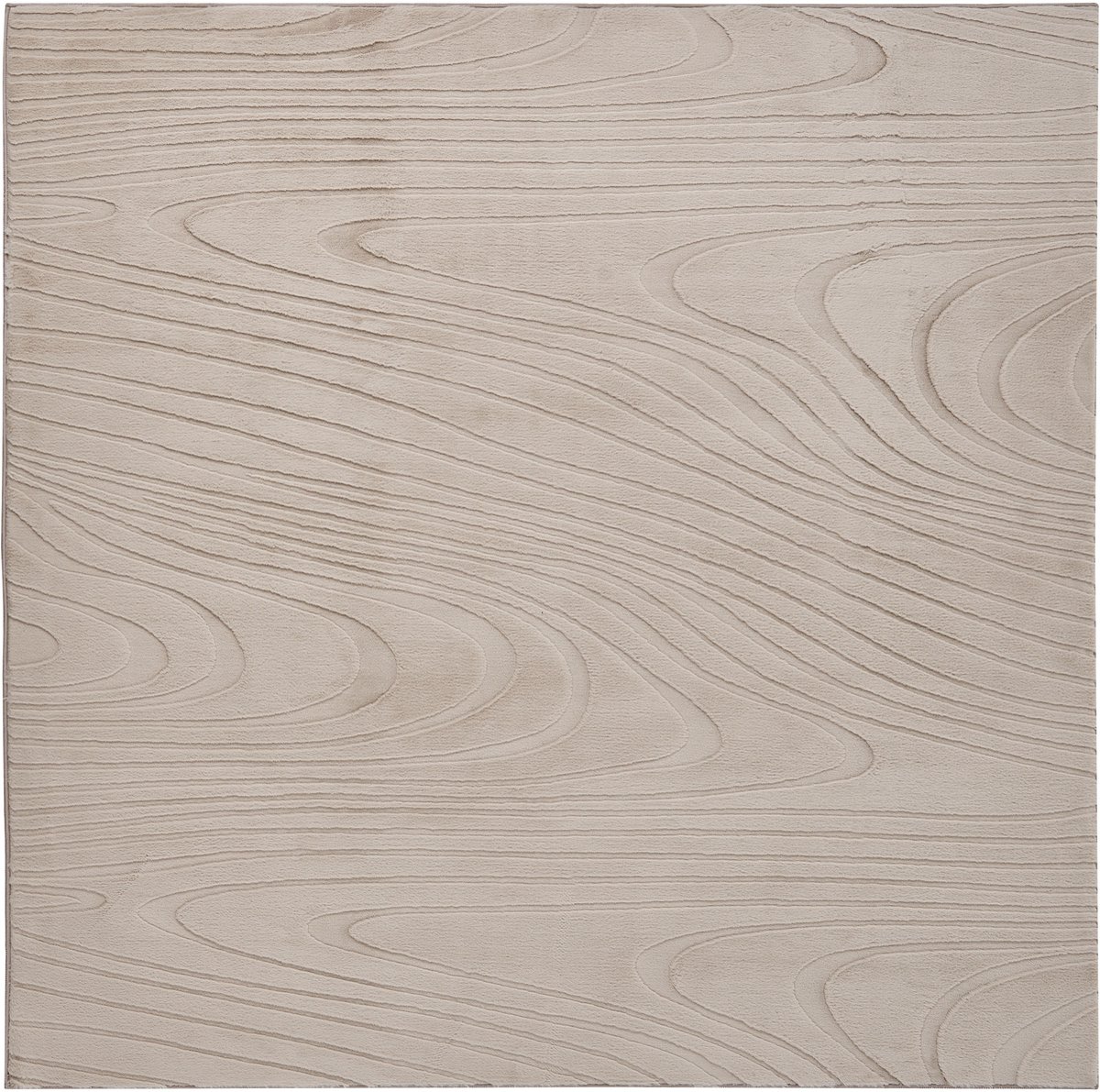 ONTAKE - Vloerkleed - Beige - 160 x 160 cm - Kunstbont