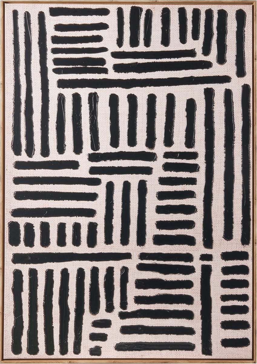 NAVAN - Wanddecoratie - Zwart - Synthetisch materiaal
