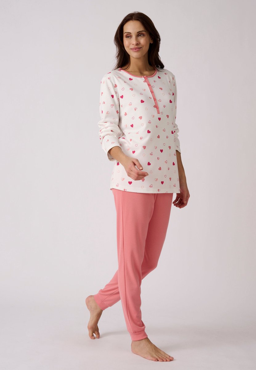 Damart - Thermolactyl pyjama van interlockbreisel - Dames - Wit - 50-52 (XL)