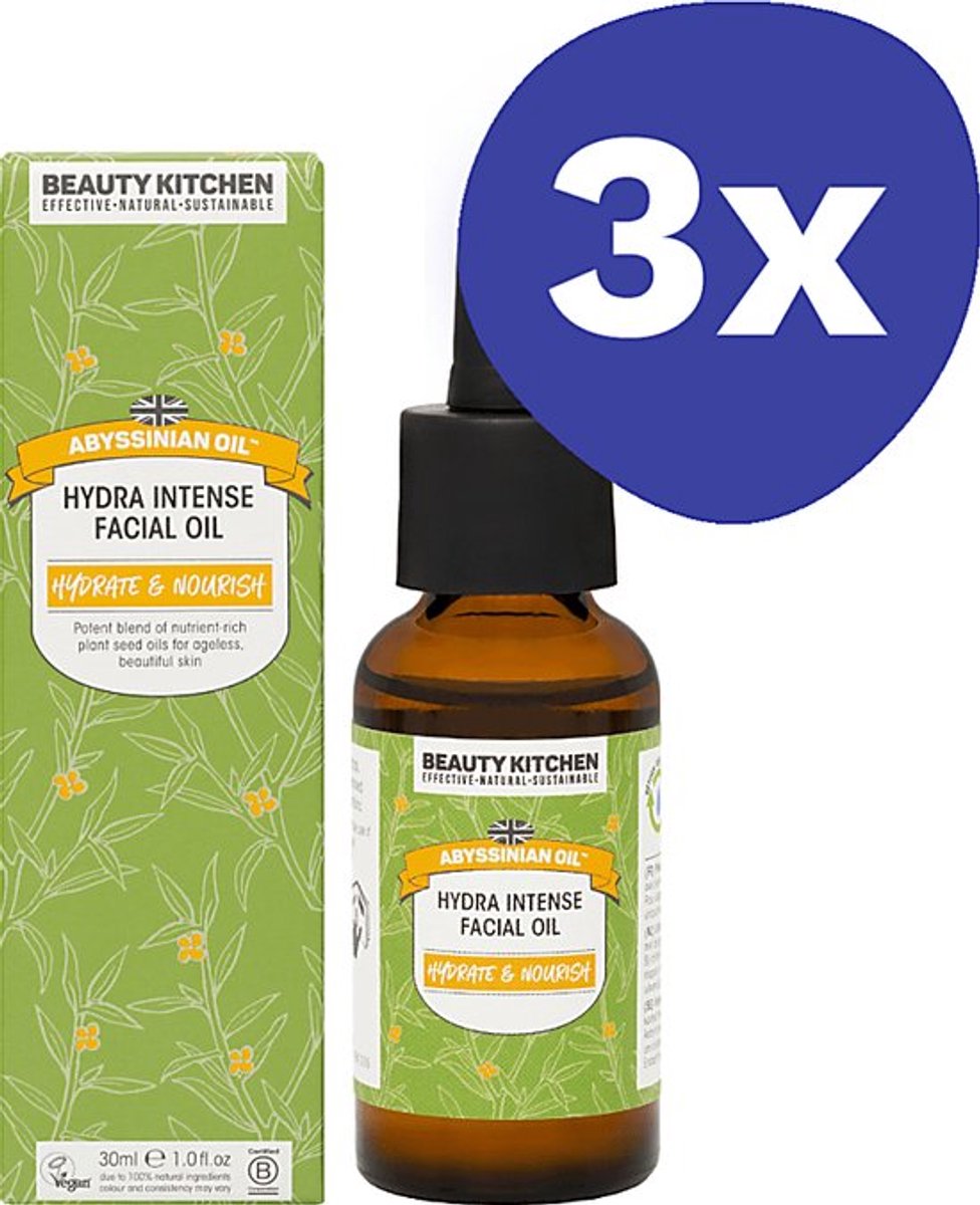 Beauty Kitchen Abessijnse Gezichtsolie - Intense Moisture (3x 30ml)